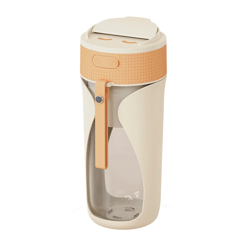 (image for) 450ML Small Portable Multi-function Juicer Cordless Electric Juicing Cup with Removable Straw Strong 6-Blade Precision Steel Blade