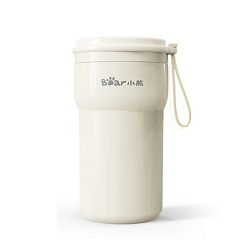 (image for) Bear Portable Blender Cup 300ml Hot & Cold Insulated Smoothie Juicer Cup 10-Blade Ice Crushing USB Rechargeable for Travel & Home